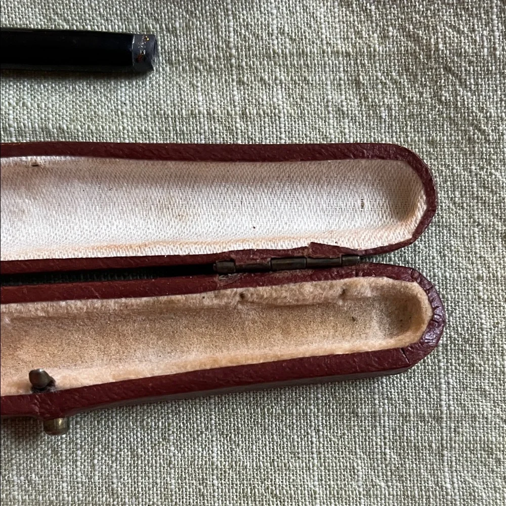 Vintage Cigarette Holder with Leather Case 1920-1930 Hand Painted Red Rose - Picture 9 of 13